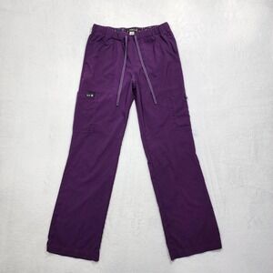 Koi Basics Pants Womens S Purple Holly 8-Pocket Stretch Cargo Scrubs Medical